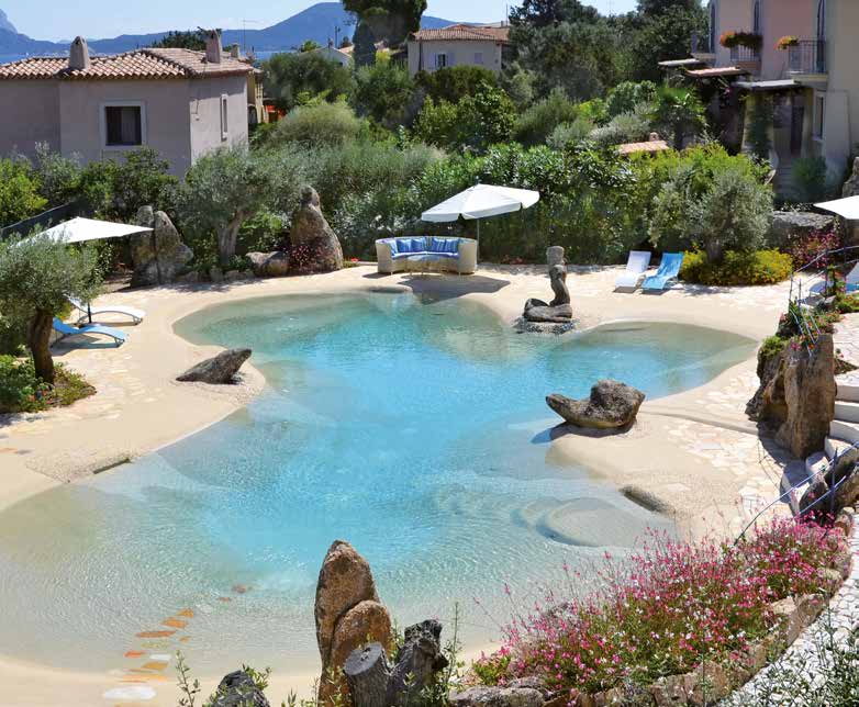 Sand Sculpted pool built by Blue Lagoon Pools