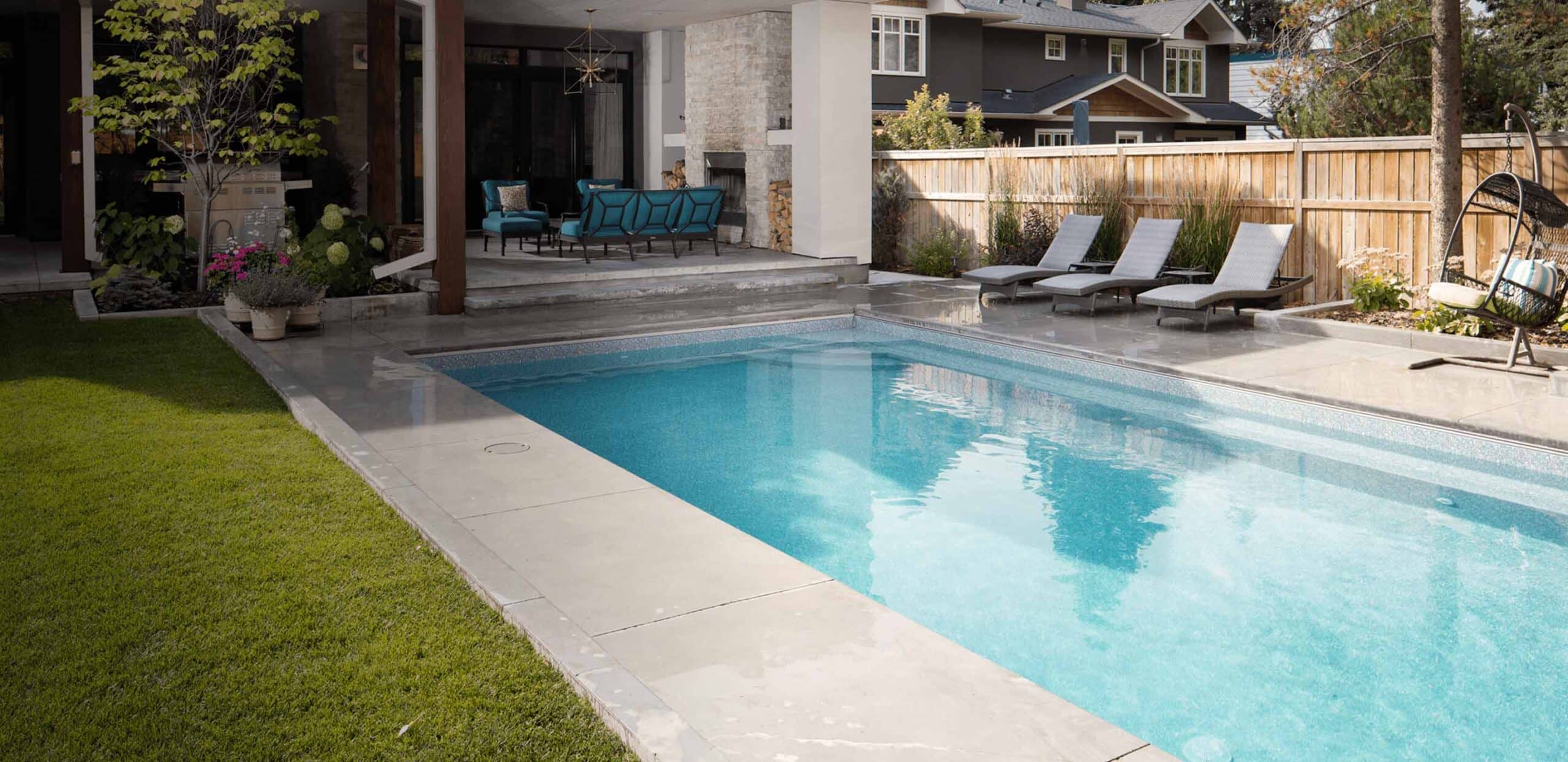 Vinyl Liner pool built by Blue Lagoon Pools